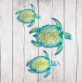 thumbnail image 2 of Ensemble de 3 Décor de Plage de Tortues de Mer en Métal (Bleu-Vert), 2 of 5