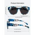 thumbnail image 3 of Polarised Fit Over Sunglasses for Women Over Prescription Glasses - Oversized Lightweight 24g UV400, 2-in-1 Wear Over or Alone, Anti-Glare for Driving Beach Golf Outdoor, 3 of 6