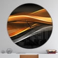 thumbnail image 2 of Designart 'Gold Silver Inward Lines ' Modern wall clock, 2 of 6