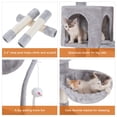 thumbnail image 4 of Cat Tree HCT004SW HCT004SW con percha de felpa acolchada, color gris claro, 4 of 7