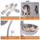 thumbnail image 4 of Cat Tree HCT004SW HCT004SW con percha de felpa acolchada, color gris claro, 4 of 7