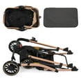 thumbnail image 4 of Demi Bonn 4 Wheels Pet Stroller Folding Lightweight Dog Stroller with Detachable Carrier & Storage Basket, Dog Cat Travel Stroller for Puppies, Doggies, Kitties, Black, 4 of 10