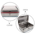 thumbnail image 3 of Raindrops Silver Motorcycle Rear Tail Box Stainless Steel Secure Lock Ample Storage for Luggage, 3 of 8
