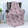 thumbnail image 4 of Alice in Wonderland Soft Flannel Fleece Throw Blanket, Fantasy World Fairy Tale Concept Hand-Drawn Caterpillar Cat Rabbit, Cozy Plush for Indoor and Outdoor Use, 50" x 70", Multicolor, by Ambesonne, 4 of 5