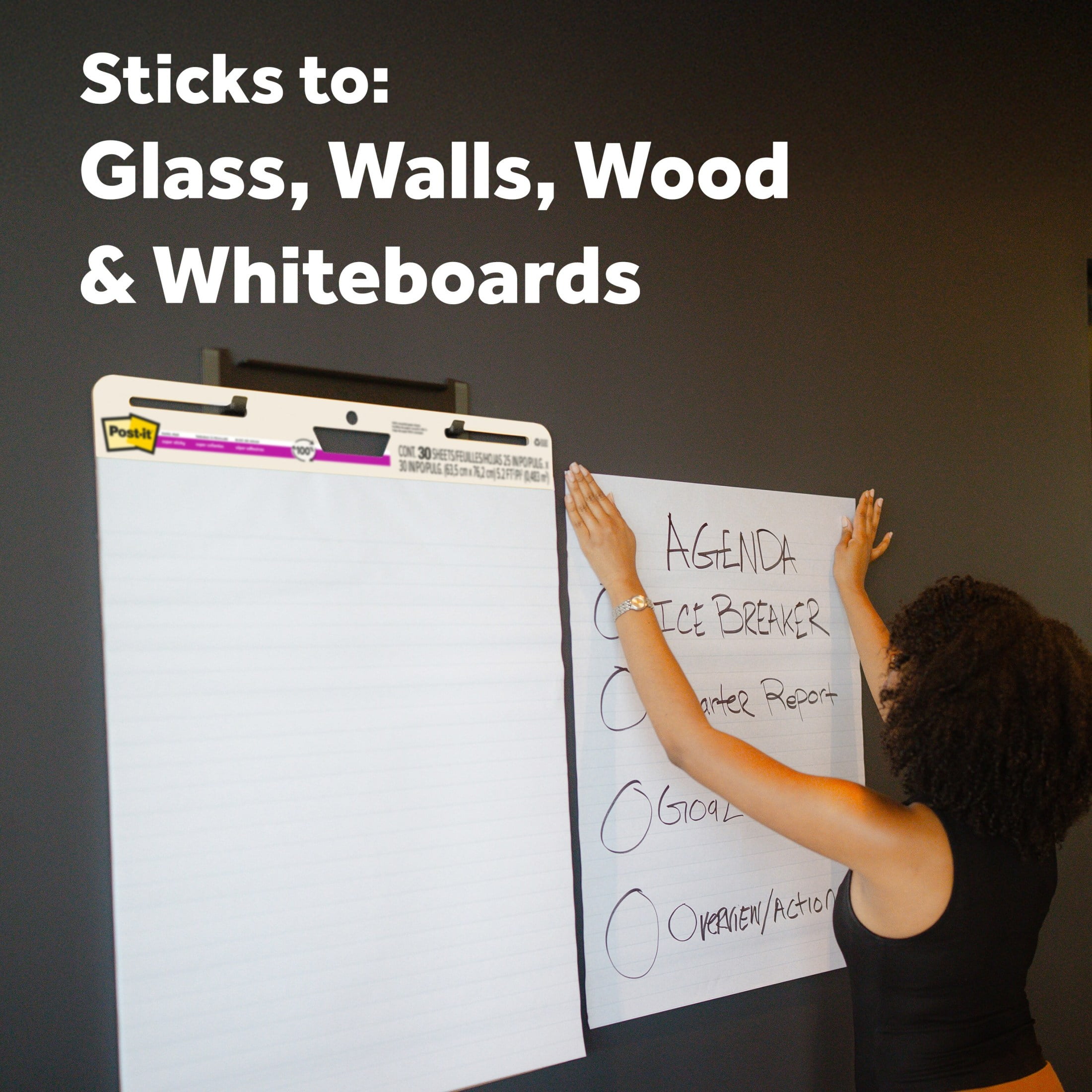 Post-it Super Sticky Easel Pad, White Recycled, 25 in. x 30 in., 6 Pads