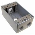 thumbnail image 1 of Morris Products 36030 Weatherproof Boxes - One Gang 18 Cubic Inch Capacity - 4 Outlet Holes 0.5 In. Gray, 1 of 1