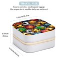 thumbnail image 3 of Football Travel Portable Square Jewelry Box Earrings Necklaces Bracelets Organizer for Girls and Women, 3 of 7