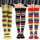 thumbnail image 1 of XmhyTop 3 pares de calcetines por encima de la rodilla, calcetines hasta la rodilla, medias altas hasta el muslo, calcetines hasta la rodilla para mujer, para cosplay de niña, uso diario, 3 colores, 1 of 2