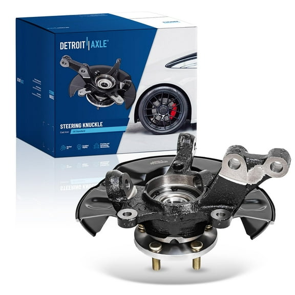 Detroit Axle - FWD Front Left Steering Knuckle & Wheel Hub Bearing for 2003-2008 Toyota Matrix 2004 2005 2006 2007 Replacement