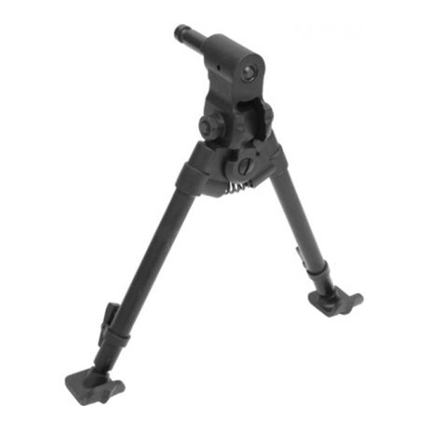 VersaPod Bipod Designed for AI Rifles, Matte Black, 9in 12in High, Metal Ski