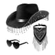 thumbnail image 1 of Cowboy Hat Adultos Adultos COWGIRL HAT FOR MUSIC Festival Conciertos Eventos Favor Negro, 1 of 8