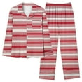 thumbnail image 1 of GDREDA Vêtements de Nuit pour Femmes Combinaison de Pyjama Longue Décontractée à Col en V avec Boutons et Poche pour Femmes Ensembles de pyjamas pyjamas Rouge,P, 1 of 3