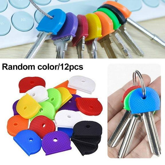 SSKFHGI 12PCS Silicone Key Cover Random Color to Distinguish Different Keys Convenien