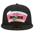 thumbnail image 2 of Men's New Era  Black San Antonio Spurs Core Logo 59FIFTY Fitted Hat, 2 of 5
