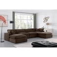 thumbnail image 5 of Meridian Furniture Comfy Brown Velvet Modular Sectional, 5 of 9