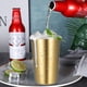 thumbnail image 4 of Paquete de 10 tazas de 500 ml de acero inoxidable de color dorado para fiestas, vasos de metal Irfora Oro/10 paquetes, 4 of 7