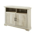 thumbnail image 3 of Walker Edison Two-Door Corner TV Stand for TVs up to 50", White Oak, 3 of 23
