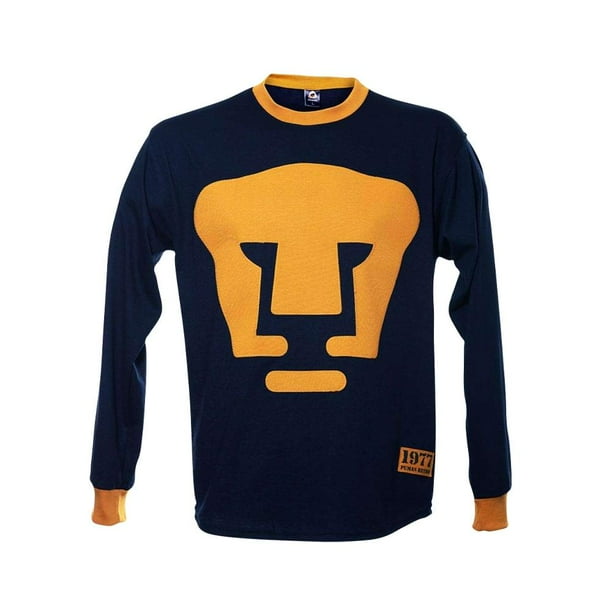 Jersey Pumas Retro 1977 Old School Sports Para Hombre Talla EEG Azul marino/dorado