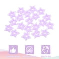 thumbnail image 3 of 20Pcs Hollow Star Shaped Beads, 22x6mm Acrylic Mini Hollow Twinkle Little Star Bulk Beads for Bracelet Earring Necklace Craft Making (Purple), 3 of 6