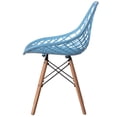 thumbnail image 3 of Fabulaxe Mid-Century Modern DSW Shell Dining Chair, Minimalist Design, Kids, Blue (Set of 1), 3 of 7