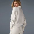 thumbnail image 3 of 2024 Diosa Yoga Weekend Escape Jogger Set Waffle Weekend Escape Cuello simulado Manga larga Color sólido Camisa de moda casual, 3 of 5