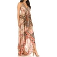 thumbnail image 3 of Sakkas Lizi Womens Maxi High-low Halter Handkerchief Long Dress Beach Party - UM304-Multi - One Size, 3 of 5