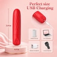 thumbnail image 6 of AYIYUN Bullet Vibrator Sex Toys for Women Mini Adult Toy with 12 Vibration Modes Stimulator Sexual Pleasure Small Personal Massager for Females Couples Game, Rose Red, 6 of 7
