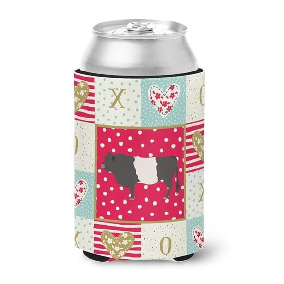 Caroline's Treasures CK5258CC Belted Galloway Cow Love Can or Bottle Hugger, Can Hugger, multicolor