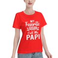 thumbnail image 2 of My Favorite People Call Me Papi Women'S Basic Short Sleeve T-Shirt Red Small, 2 of 5