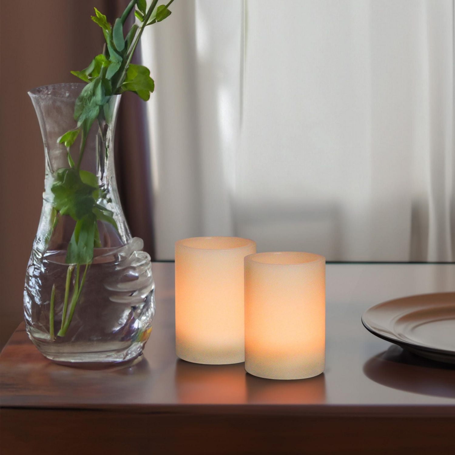 Mainstays Unscented LED Wax Votive Candles, Pack of 2, 1.875"x2.5"H