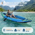 thumbnail image 4 of AIKKYS 1 Person Inflatable Kayak Set,Blow Up Boat for Adults,Portable Touring Kayak with Hand Pump,Carry Bag,400 LBS Capacity, 4 of 10