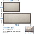 thumbnail image 2 of Twill Kitchen Mat Kitchen Rugs Set of 2 Kitchen Rugs and Mats Non Skid Washable Kitchen Floor Rugs for in Front of Sink Heavy Duty Standing Mat Kitchen mats for Floor Countertop Fridge Indoor Grey, 2 of 5