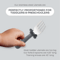 thumbnail image 6 of Grabease Toddler Silverware Set Forks Spoons and Knives Set Toddler Utensils Feeding Supplies, BPA and Phthalates-Free, Dishwasher Safe, Gray, 6 of 8