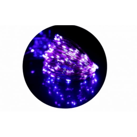 Outdoor Solar Lights, Led Solar Fairy Lights Waterproof Decorative Copper Wire Lamp (8 Functions 20m 200 Lamp) Purple