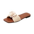 thumbnail image 3 of YOUYEDIAN Pantoufles de Maison pour Femmes Été Chaussures d'Intérieur Tendance Sandales Confortables Sandales d'Extérieur (Beige), 3 of 6