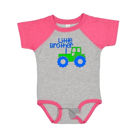 

Inktastic Little Brother Tractor Gift Baby Boy Bodysuit
