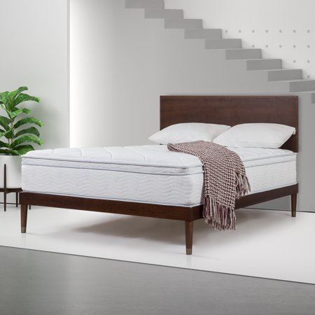 Hybrid Tea Collection - Slumber 1 by Zinus 12 Inch Spring Support Mattress with Green Tea Foam Comfort Layer