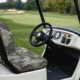 thumbnail image 3 of Yuyamidu Green Camo Golf Cart Seat Backrest Cover Camouflage Golf Cart Seat Bottom Cushion Fashion Golf Cart Seat Seat Protection for Club Car More 2-Seat Carts, 3 of 7