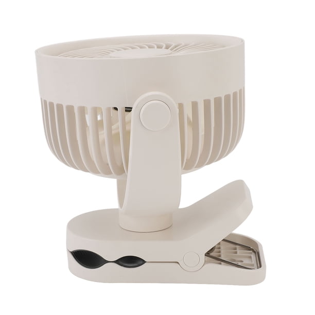 Portátil En El Ventilador, Ventilador USB Recargable Silencioso 360 Ventilador Pequeño Rotativo Con 4 Velocidades Ventilador De Mesa Personal Con Abrazadera Resistente Para