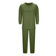 thumbnail image 5 of Cadancy Loungewear Sets Woman Travel Comfy Long Sleeve Pullover Tops Elastic Waist Wide Leg Baggy Pants with Pockets 2 Piece Homewear Loose Casual Fall Winter Sweatsuit Outfits, 5 of 8