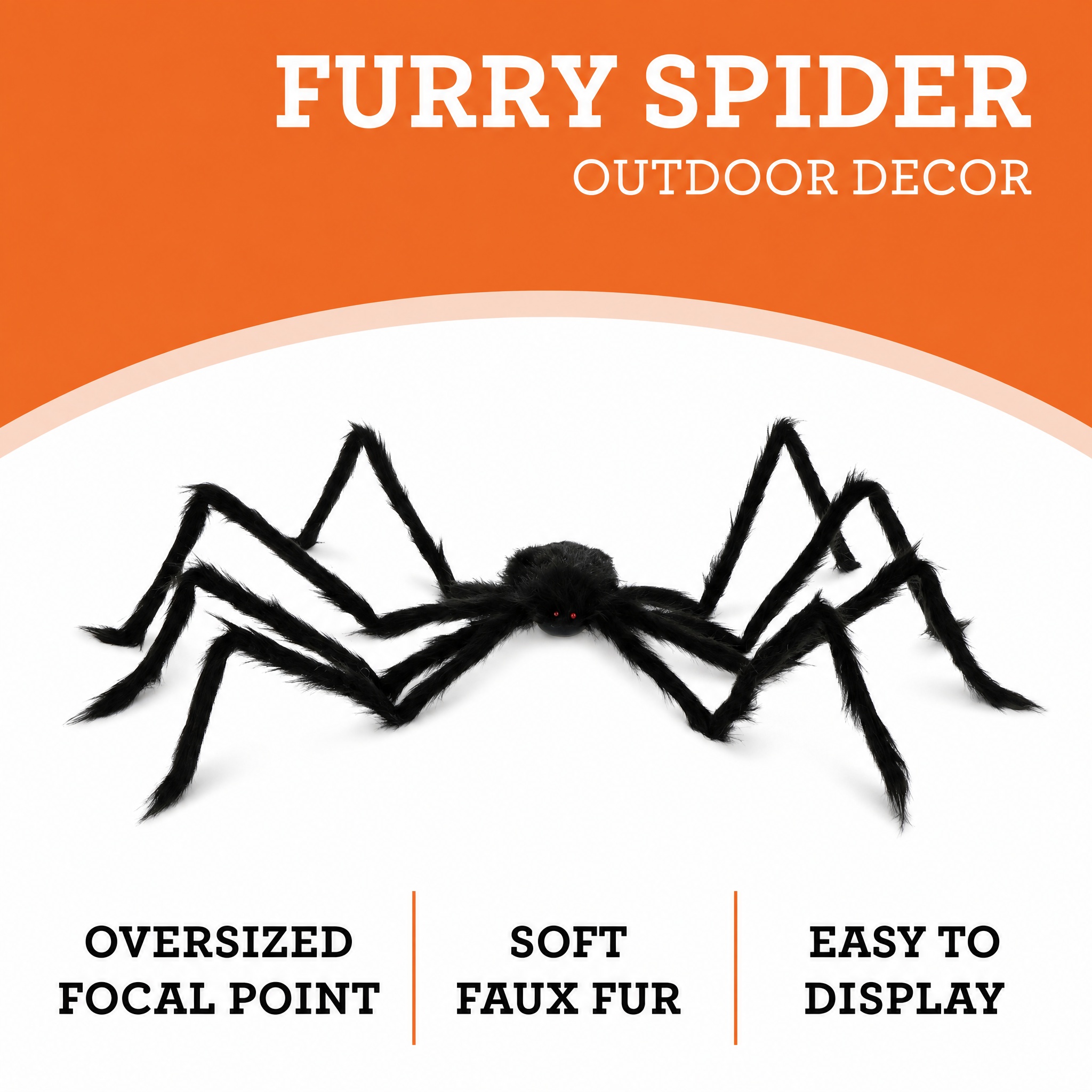 Way To Celebrate Furry Spider Halloween Decoration 50 Inches photo 3