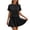 Black, variant on Two Piece Sets for Women Summer Outfits Ribbed Knit Short Sleeve Tops and Lined Pleated Mini Skirt Sets