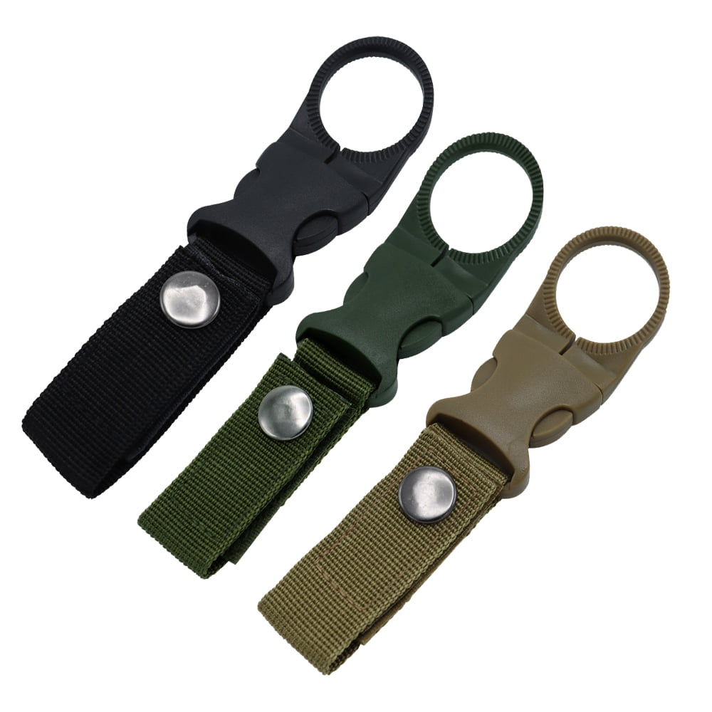 Cheers.US 6Pcs Portable Carabiner Water Bottle Drink Buckle Hook Holder Clip  Key Chain Ring Hanging Water Bottle Holder for Camping Hiking Traveling 
