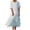 Blue, variant on XVJRHAK Petite Maxi Dresses for Women Petite Length Women's Solid Round Neck Buttonless Cotton And Linen Irregular Flowing Hem Long Casual Dress Mid-Length(Red,XL)