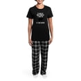 thumbnail image 4 of CafePress - Halloween If A Black Cat Crosses Your Path Pajamas - Women's Short Sleeve Print T-Shirt and Pants Dark Cotton Pajama Set, 4 of 7