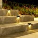 thumbnail image 4 of 4pcs LED lámpara solar al aire libre escalera jardín cerca paso luces de pared (cálido), 4 of 9