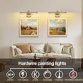 thumbnail image 7 of Modern Dimmable Picture Lights for Wall 15.75 Inch Hard-Wired LED Picture Frame Lights for Paintings Gallery Light with Adjustable Swing Arm Display Lights For Artwork, 7W, 2700K, Warm White - Brass, 7 of 7