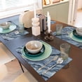 thumbnail image 6 of Linen Placemat With 18×12in Double Stitching Is Effectively Insulated And Foldable For Family Hotel Picnic Trips Steelblue Marble_4 Four Pieces, 6 of 8