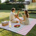 thumbnail image 4 of Colorful Stripe Outdoor Rug 4x6 Ft - Reversible Patio Rug Outdoor Camping Rugs, Modern Pink Purple Blue Vertical Striped Indoor Outdoor Area Rugs, Non-Slip Outdoor Carpet Runner for Deck/Porch, 4 of 8
