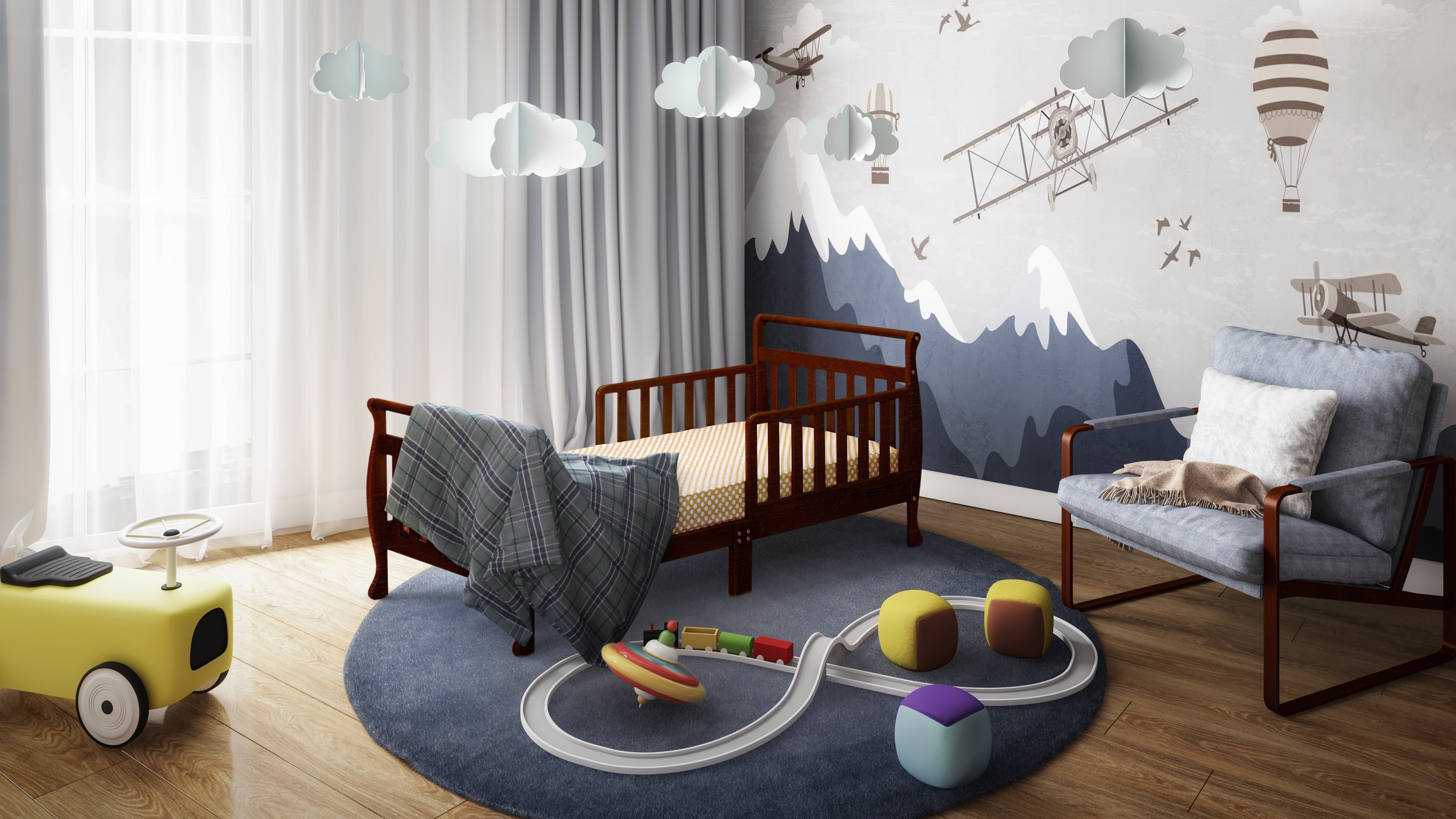 Athena Classic Sleigh Toddler Bed, Espresso